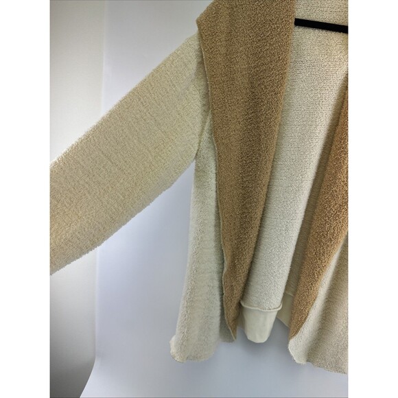 Blue B Collection Hooded Cardigan Sweater Fuzzy Soft Pockets Tan Womens Large - Picture 3 of 14
